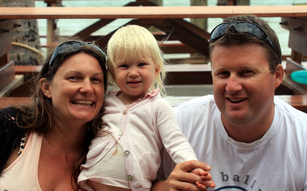 Naomi, Starr & John Herrod at the Beach Party, Sunday. Sealink Magnetic Island Race Week 2011 ©  SW